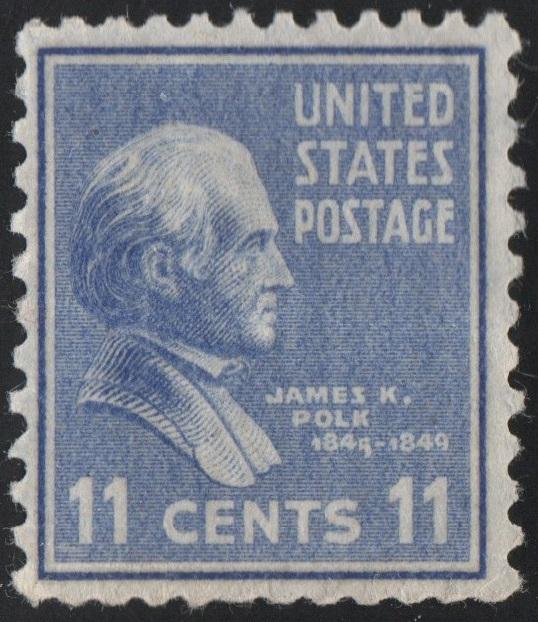 SC#816 11¢ James Polk (1938) MLH