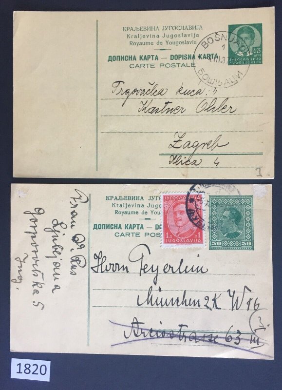 $1 World MNH Stamps (1820), Yugoslavia Kingdom covers, 1930s, see image