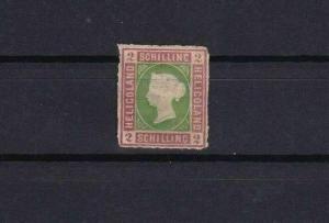 HELIGOLAND 1867 2 sch UNUSED ROULETTE STAMP CAT £65 CONDITION SHOWN REF 6156