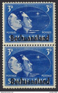 BECHUANALAND PROTECTORATE 1945 KGV 3d Deep Blue & Blue, Vertical Pair Victory...