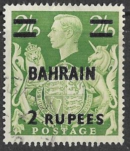 Bahrain # 60    George VI   2Rp overprint  1948  (1)  VF Used