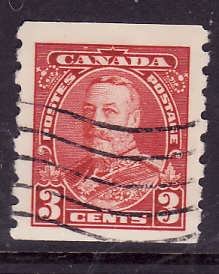 Canada-Sc#230-used 3c dark carmine-KGV Pictorial coil-id#268-1933-