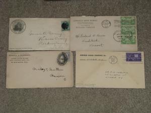 4 Advertising covers, 2 Early, 2 about 1940