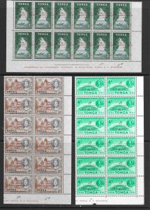 Tonga 119-26 MNH cpl sets x 12, f-vf, see desc. 2018 CV$ 104.40