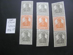 GERMANY 1916/17 MNH  FROM COIL STRIPS   (127) NEW BATCH