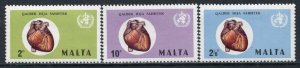 2073 - Malta 1972 - International heart Campaign - Medical - MNH Set