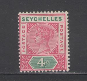 Seychelles 1890 Queen Victoria 4c Scott # 4 MH