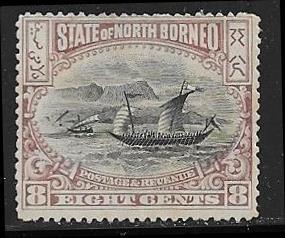 -North Borneo 85 mh 2017 SCV $13.00 has light thin & paper hinge remnant- 12044