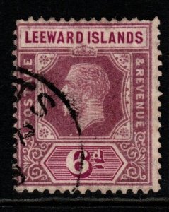 LEEWARD ISLANDS SG72 1923 6d DULL & BRIGHT PURPLE FINE USED 