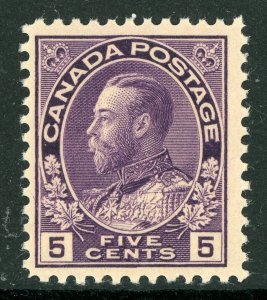 Canada 1922 KGV 5¢ Violet Admiral Scott 112 MNH V763