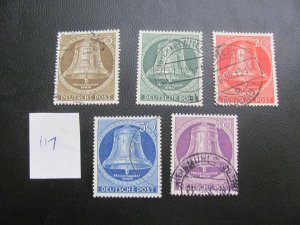 BERLIN 1953 USED SC 9N94-98 SET   XF $37.50 (117)