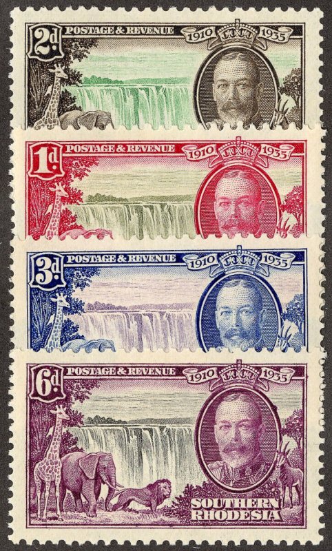 Southern Rhodesia Stamps # 33-36 MLH VF Scott Value $42.50