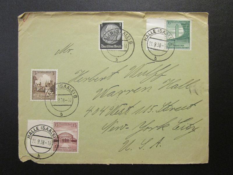 Germany 1938 Cover to NYC - Z6819