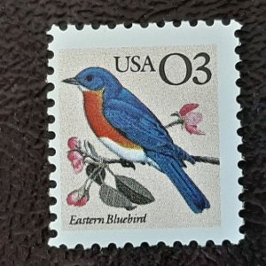 US Scott # 2478; 3c Eastern Bluebird from 1991; MNH, og; Fine centering