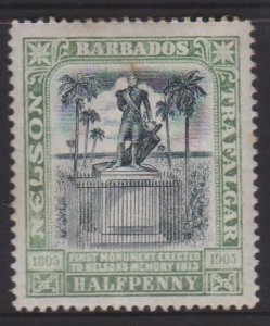 Barbados Sc#103 MH - couple of tone spots
