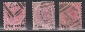 CEYLON Scott # 144-6 Used - Queen Victoria With Surcharge