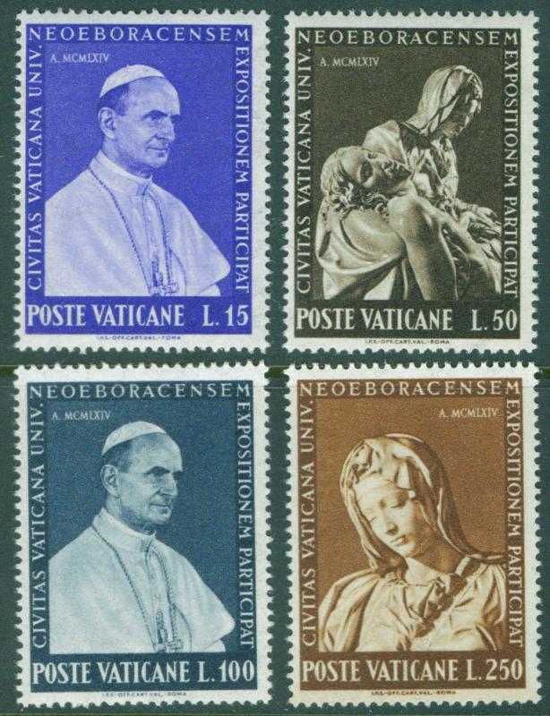 VATICAN Scott 383-386 MNH** 1964 NY Worlds Fair set CV$.80