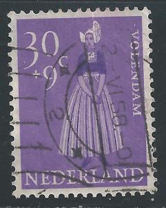 Netherlands #B325 30c + 9c Regional Costumes - Volendam