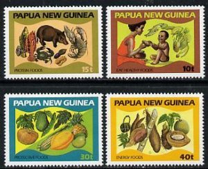 PAPUA NEW GUINEA - 1982 - Food and Nutrition - Perf 4v Set - Mint Never Hinged