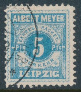 Leipzig 1897 Mi A12bX Light Ultramarine 5Pf Used Town Local, PrivatPost