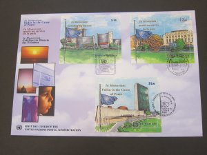 United Nations (NY,Vienna,Geneva) 1999 Sc 264-5,347-8,768-9 FDC