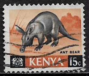 Kenya #22 Used Stamp - Aardvark