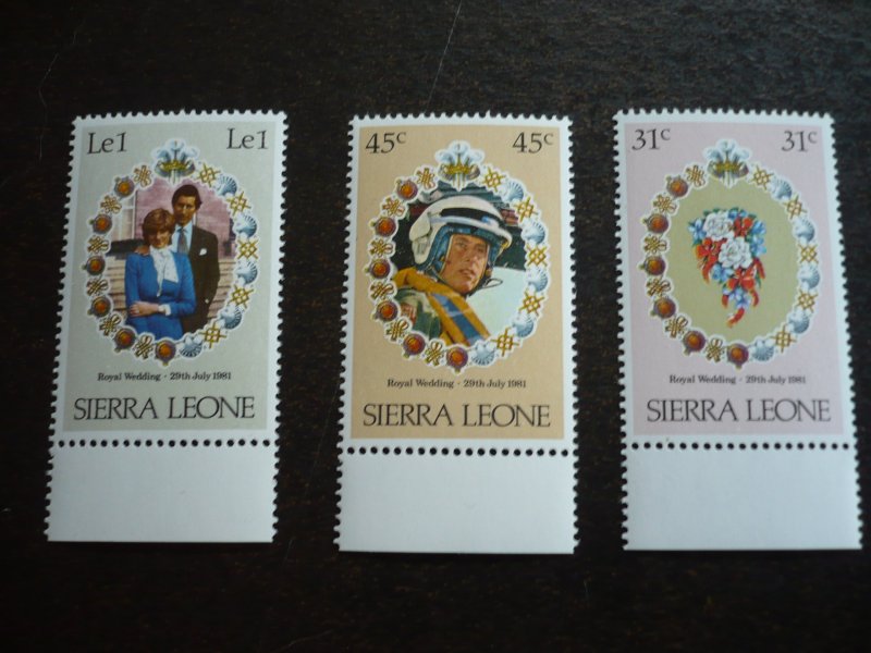 Stamps - Sierra Leone - Scott#509,511,514-Mint Never Hinged Part Set of 3 Stamps