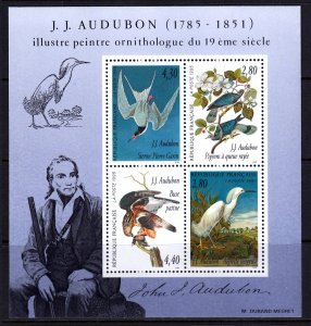 France 1995 Audubon Birds Mint MNH Miniature Sheet SC 2465a