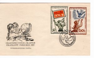 Czechoslovakia 1957 Sc 811-2 FDC