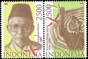 Indonesia #2291  MNH - Famous Men Natsir and Sutomo (2011)