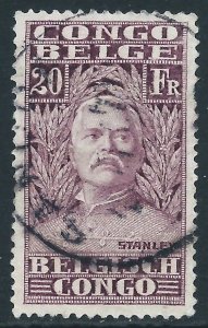 Belgian Congo, Sc #129, 20fr Used