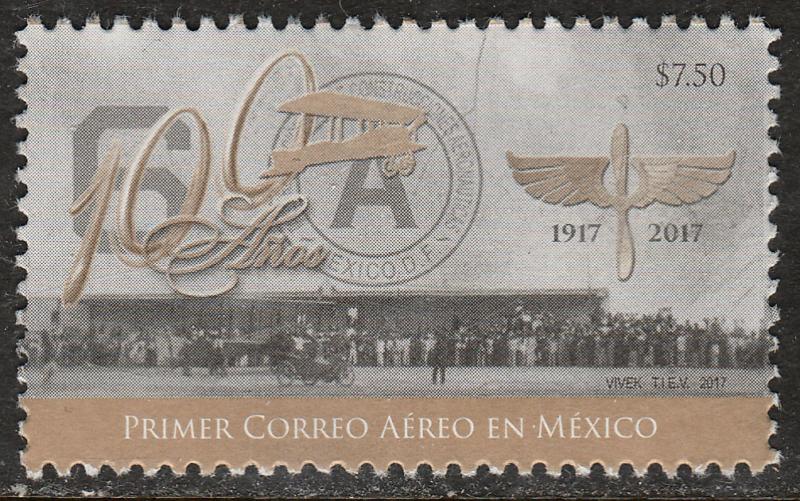 MEXICO 3073, CENTENARY FIRST AIR MAIL. VF MNH