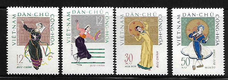 NORTH VIET NAM 195-198 MNH C/SET FOLK DANCES