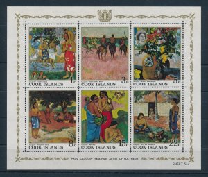 [114539] Cook Islands 1967 Art paintings Paul Gauguin Miniature sheet MNH