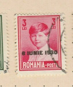 1930 A5P50F449 Romania Optd 3L Used-