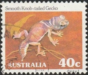 Australia #792 1982 40c Smooth Knob-tailed Gecko USED-VG-NH. Perf 12.75
