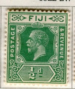 FIJI; 1922-27 early GV issue fine Mint hinged 1/2d. value