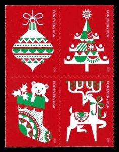 PCBstamps       US #5526/5529a Bk Block $2.20(4x{55c})Holiday Delights, MNH, (5)