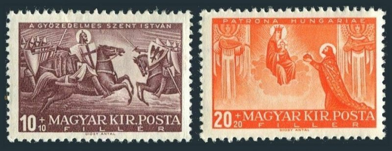 Hungary B95-B96,B97,MNH.Michel 576-582 Bl.4. Death of St Stephen-900,1938.