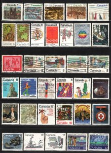 Canada ~ Lot of 336 Stamps ~ All Used, post 1960 to 1990 ~ MX Condition