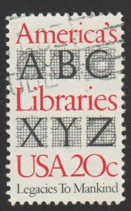 SC# 2015 - (20c) - America's Libraries - Used Single