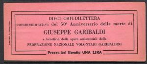 Italy Garibaldi Cinderella Poster Stamp Full Booklet a777