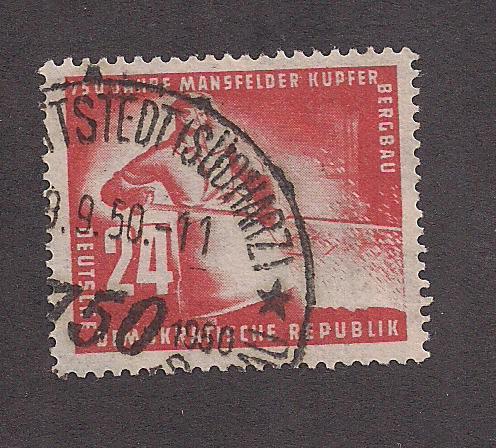 GERMANY - DDR SC# 69 F-VF U 1950