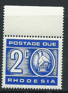 Rhodesia SG D19  MUH   Postage Due Margin Copy