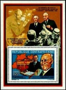 HERRICKSTAMP CENTRAL AFRICA Sc.# 989A Adenauer German Constitution S/S Mint NH