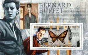 Guinea - Bernard Buffet Art on Stamps -  Stamp S/S  - 7B-1129