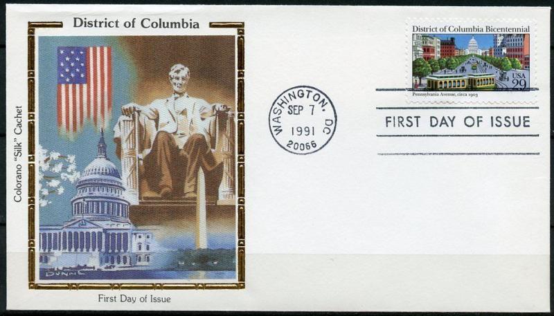 UNITED STATES COLORANO  1991 DISTRICT OF COLUMBIA  FIRST DAY  COVER 