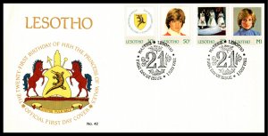 Lesotho 372-375 Princess Diana U/A FDC