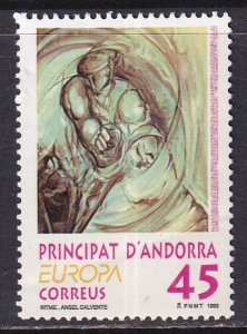 Spanish Andorra (1993) #224 MNH; stamp is bent. Offered as used
