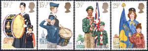 Great Britain Scott 983-986 MNH complete set - Scouts